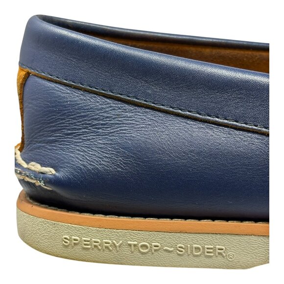 Sperry Authentic Original Navy Leather Tassel Slip on Boat Shoe - Picture 7 of 10